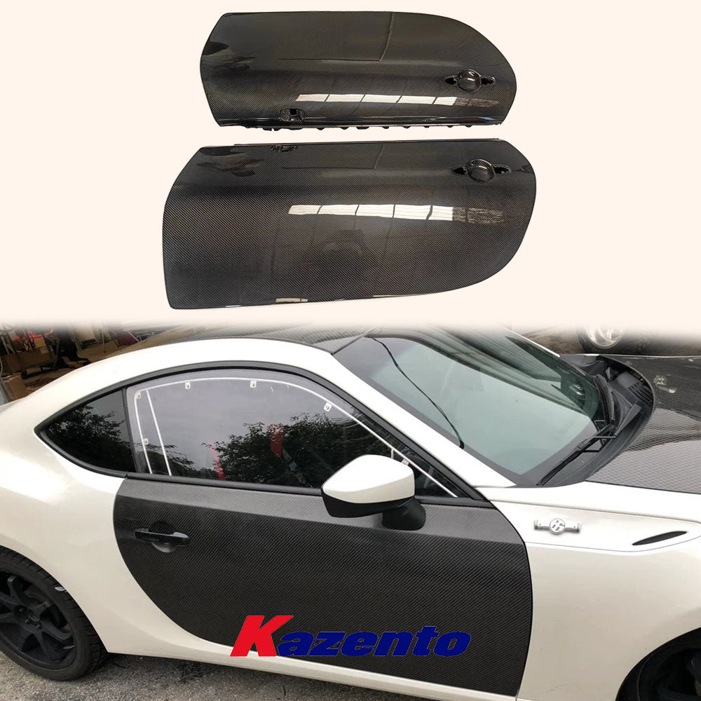 Free Shipping For Toyota GT86 FT86 BRZ 2012-2021 Carbon Fiber Side Out Door Panel Pair