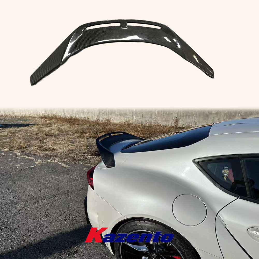 Free Shipping For Toyota Supra A90 2019-2023 KZ Style Cooling Carbon Fiber Rear Trunk Spoiler