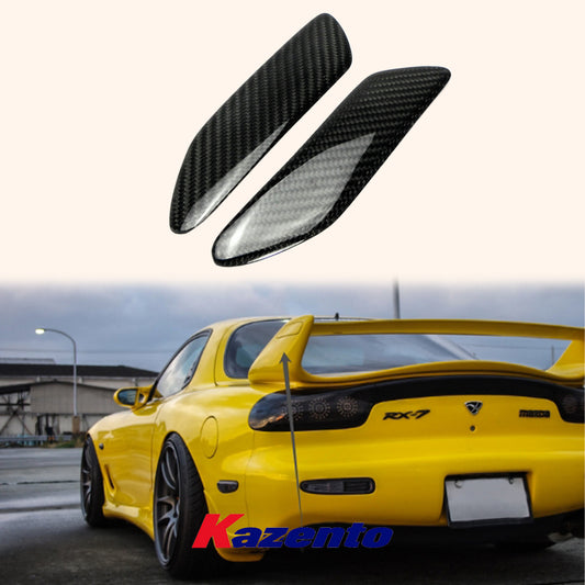 Free Shipping For Mazda RX-7 FD RX7 FD3S Mazdaspeed Carbon Fiber Rear Spoiler End Cap Add On