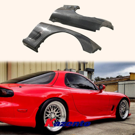 Free Shipping For Mazda RX-7 FD RX7 FD3S OE Style Carbon Fiber Front Bumper Fender Pair