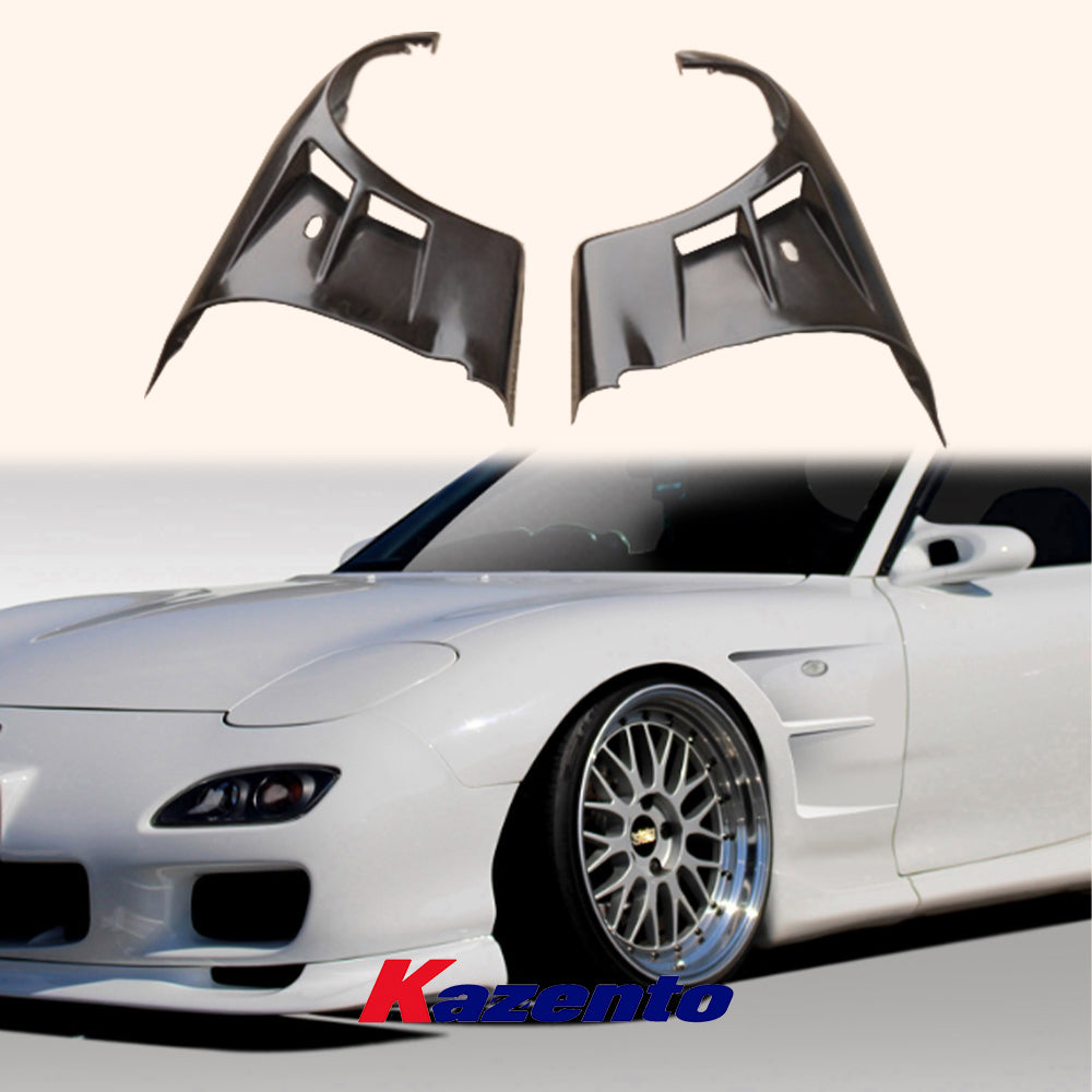 Free Shipping For Mazda RX-7 FD RX7 FD3S BN Style Carbon Fiber Front Bumper Fender Pair +25mm