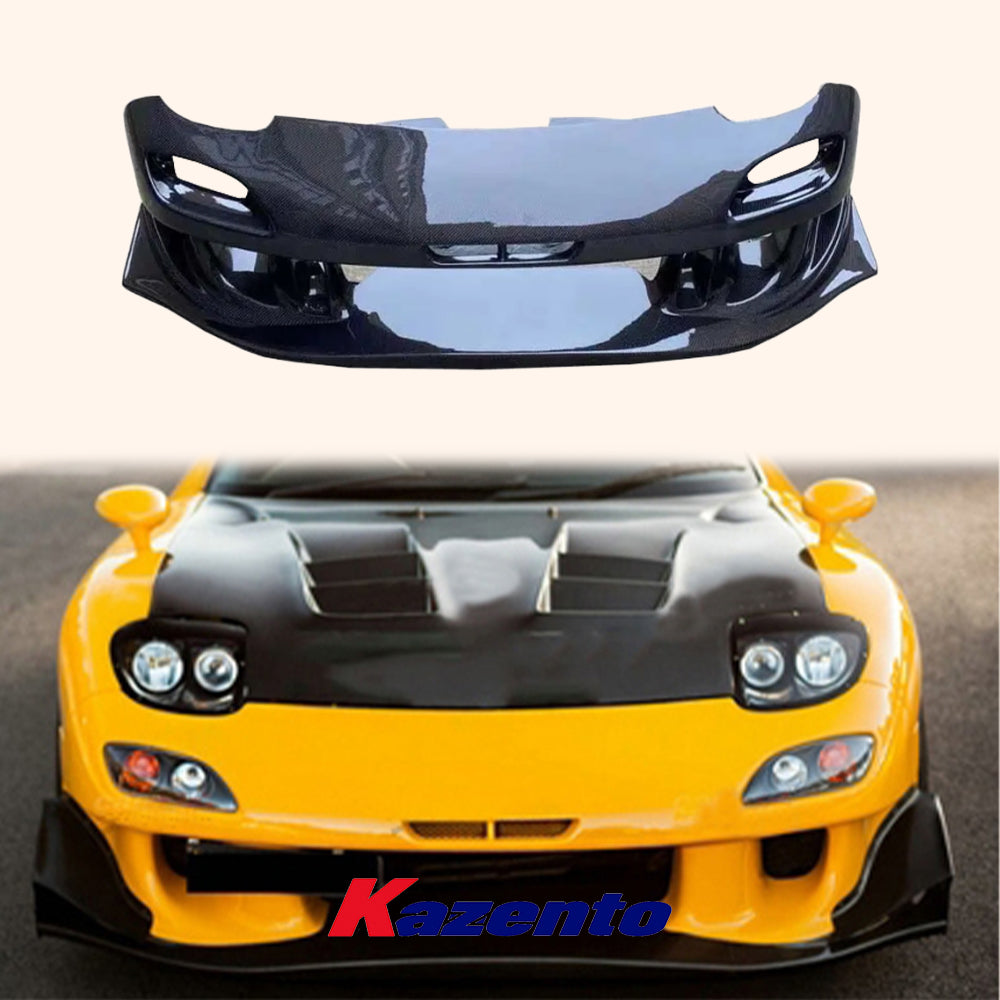 Free Shipping For Mazda RX-7 FD RX7 FD3S RE-GT Style Carbon Fiber Front Bumper Body Kits