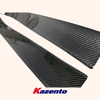 Free Shipping For Nissan Z33 350Z KZ Style Carbon Fiber Side Door Sill Plate Cover Trim Panel