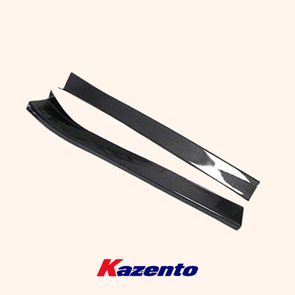 Free Shipping For Nissan Z33 350Z KZ Style Carbon Fiber Side Door Sill Plate Cover Trim Panel