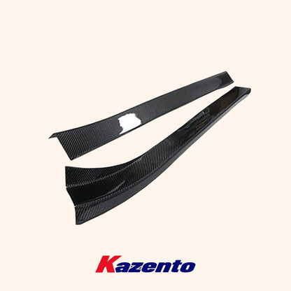 Free Shipping For Nissan Z33 350Z KZ Style Carbon Fiber Side Door Sill Plate Cover Trim Panel