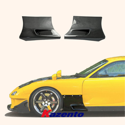 Free Shipping For Mazda RX7 FD3S RE-GT Kit Carbon Fiber Side Front Fender Lower Vents Addon