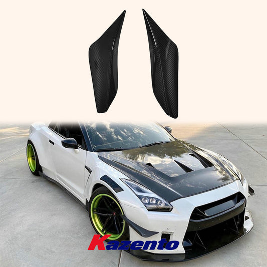 Free Shipping For Nissan 08-12 R35 GTR (OE bumper only) Carbon Fiber Front Canard Splitter Lip