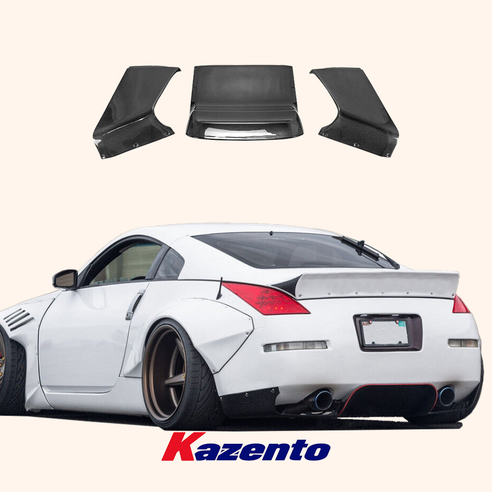 Free Shipping For Nissan Fairlady 350Z RB Style Carbon Fiber Rear Bumper Bottom Diffuser Lip