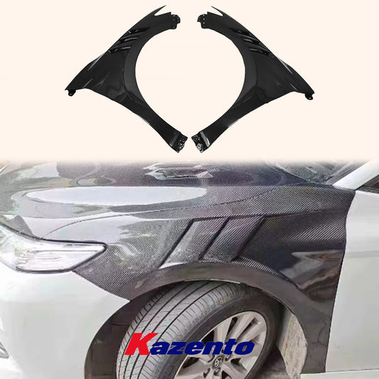 Free Shipping For Toyota Camry XV70 2018-2023 KZ Style Vented Carbon Fiber Front Fender Pair