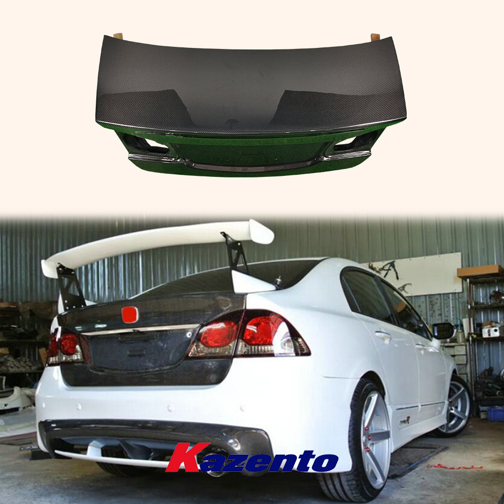 Free Shipping For Honda Civic FD2 06-11 OEM Style Carbon Fiber Rear Boot Lid Trunk Body Kits