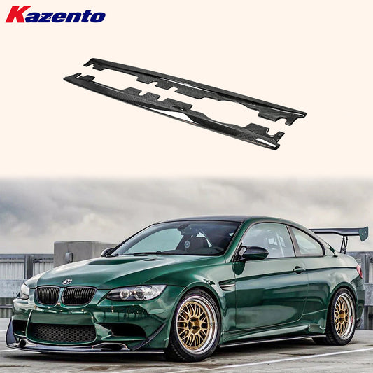 Free Shipping For BMW E92 E93 M3 Coupe Convertible 08-12 KZ Carbon Fiber Side Skirt Extenstion