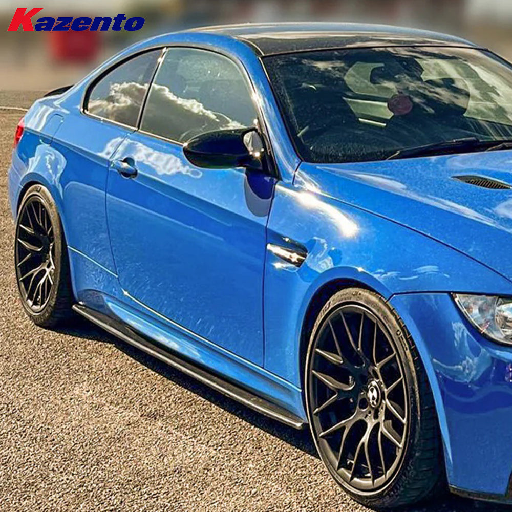 Free Shipping For BMW E92 E93 M3 Coupe Convertible 08-12 KZ Carbon Fiber Side Skirt Extenstion