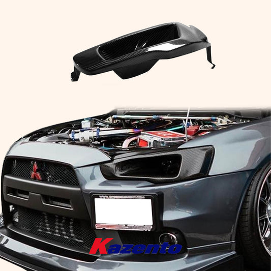 Free Shipping For Mitsubishi EVO 10 Carbon Vented Headlight Cover Replacement (left side)