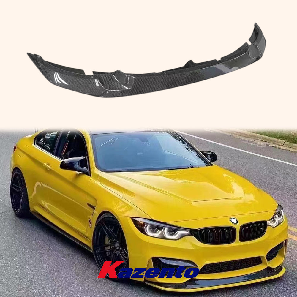 Free Shipping For BMW 2015-2020 Real F82 M4 Carbon Fiber Front Bumper Lip Splitters 2pcs