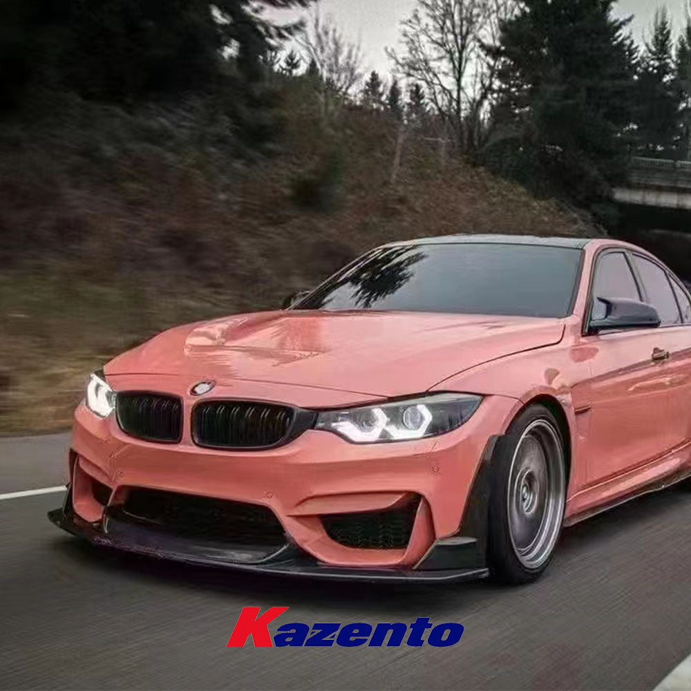 Free Shipping For BMW F80 F82 Real M4 SUP Style Carbon Fiber Front Bumper Bottom Lip 3PC