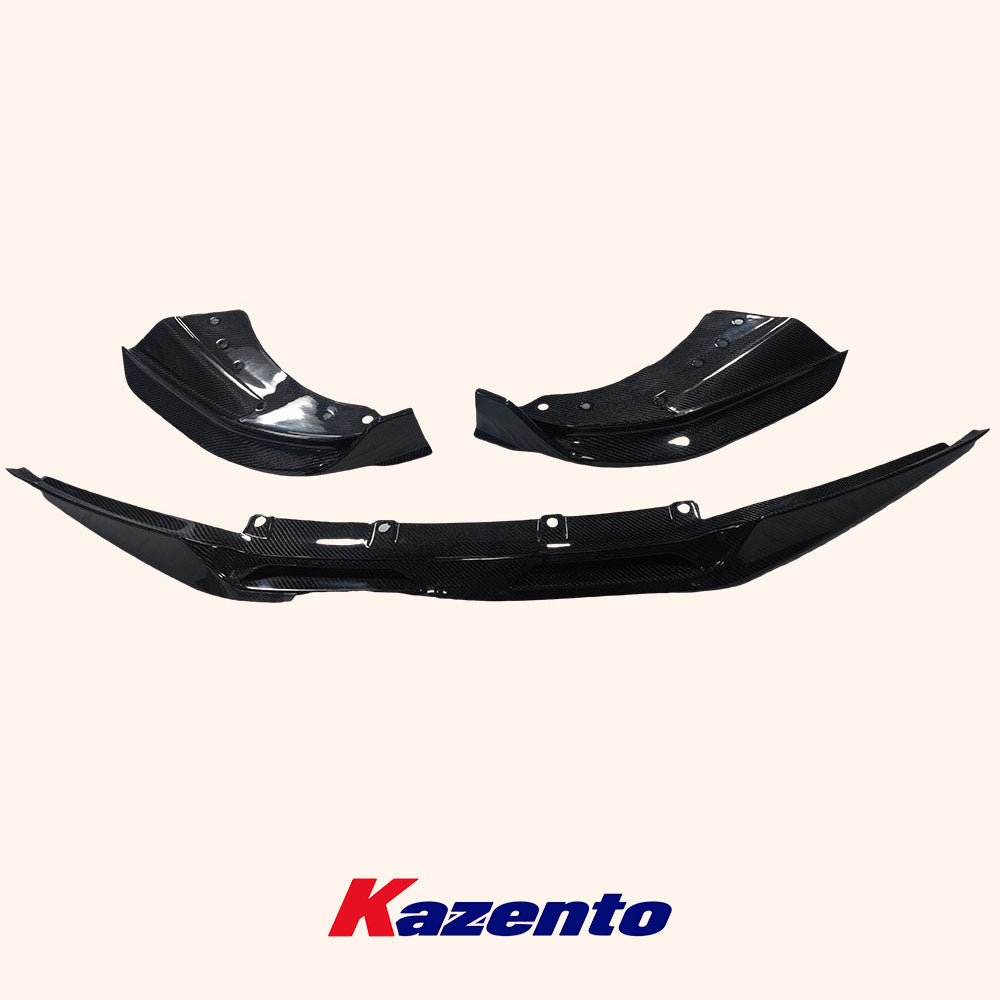 Free Shipping For BMW G22 Coupe 4 Ser 2021-2024 Dry Carbon Fiber Front Bumper Bottom Lip 3PC