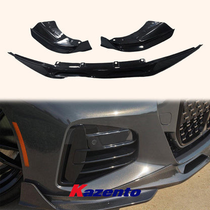 Free Shipping For BMW G22 Coupe 4 Ser 2021-2024 Dry Carbon Fiber Front Bumper Bottom Lip 3PC