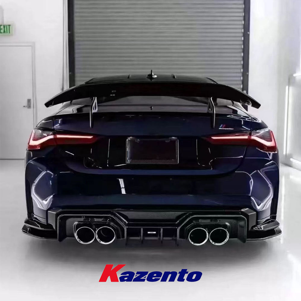 Free Shipping For BMW G80 M3 G82 M4 AD Style Dry Carbon Fiber Rear Trunk Spoiler Wing Set