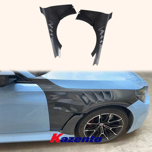 Free Shipping For BMW M2 G87 Dry Carbon Fiber WD Style Vented Front Fender Pair Replacement