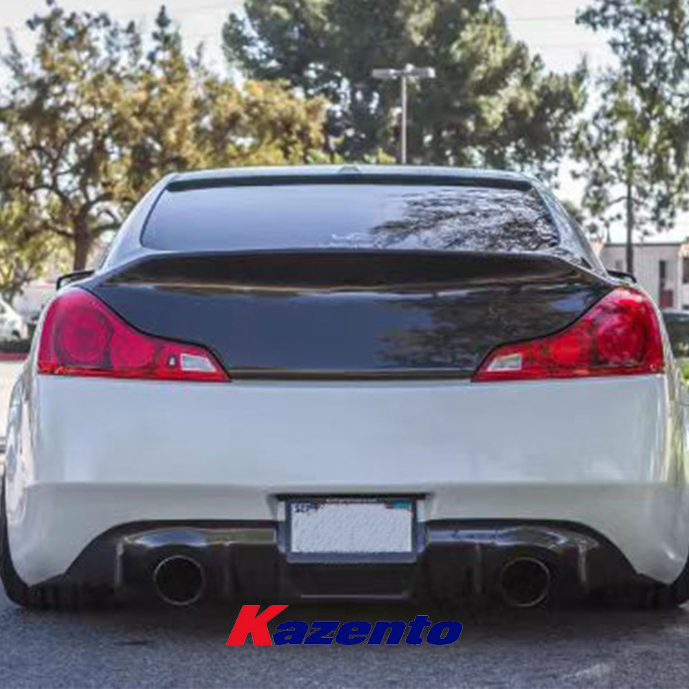 Free Shipping For Infiniti G37 2 Door Coupe Carbon Fiber Dcuktail Style Rear Trunk Boot Lid