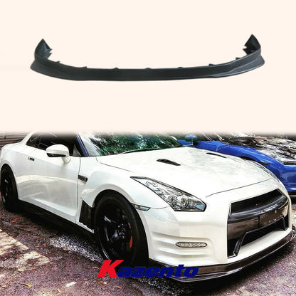 Free Shipping For Nissan GTR R35 08-11 KAN Style Carbon Fiber Front Bumper Bottom Lip Splitter