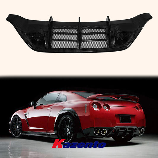 Free Shipping For Nissan GTR R35 09-11 WD Style Carbon Fiber Rear  Bumper Under Diffuser Lip