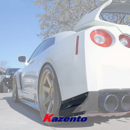 Free Shipping For Nissan GTR R35 13-18 VR Style Carbon Fiber Rear Under Skirt Side Air Shroud