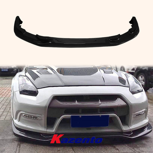 Free Shipping For Nissan GTR R35 2013-Ver VR Style Carbon Fiber Front Bumper Lip Spoiler