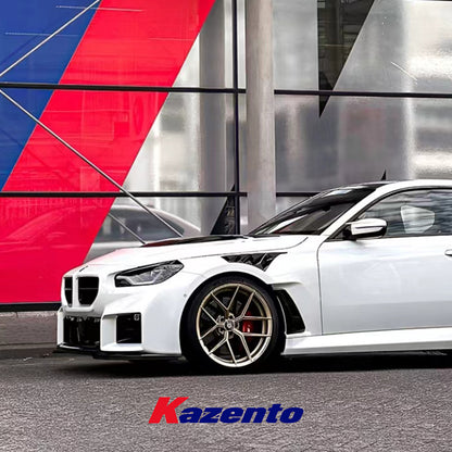 (US Instock Free Shipping) For BMW M2 G87 2023+ AP Style Partial Carbon Vented Front Bumper Hood Fender