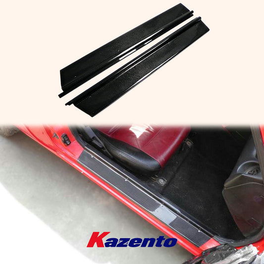 Free Shipping For Mazda MX5 NA MK1 Miata KZ Style Carbon Fiber Side Door Sill Panel Cover Pair