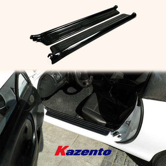 Free Shipping For Mazda MX5 NB MK2 Miata KZ Style Carbon Fiber Side Door Sill Panel Cover Pair