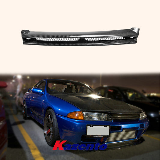 Free Shipping For Nissan Skyline R32 (GTR only) OEM Style Carbon Fiber Front Bumper Grille