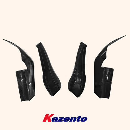 Free Shipping For Nissan Skyline R34 GTR AS Type Carbon Front Bumper Canard Side Splitter 4pcs