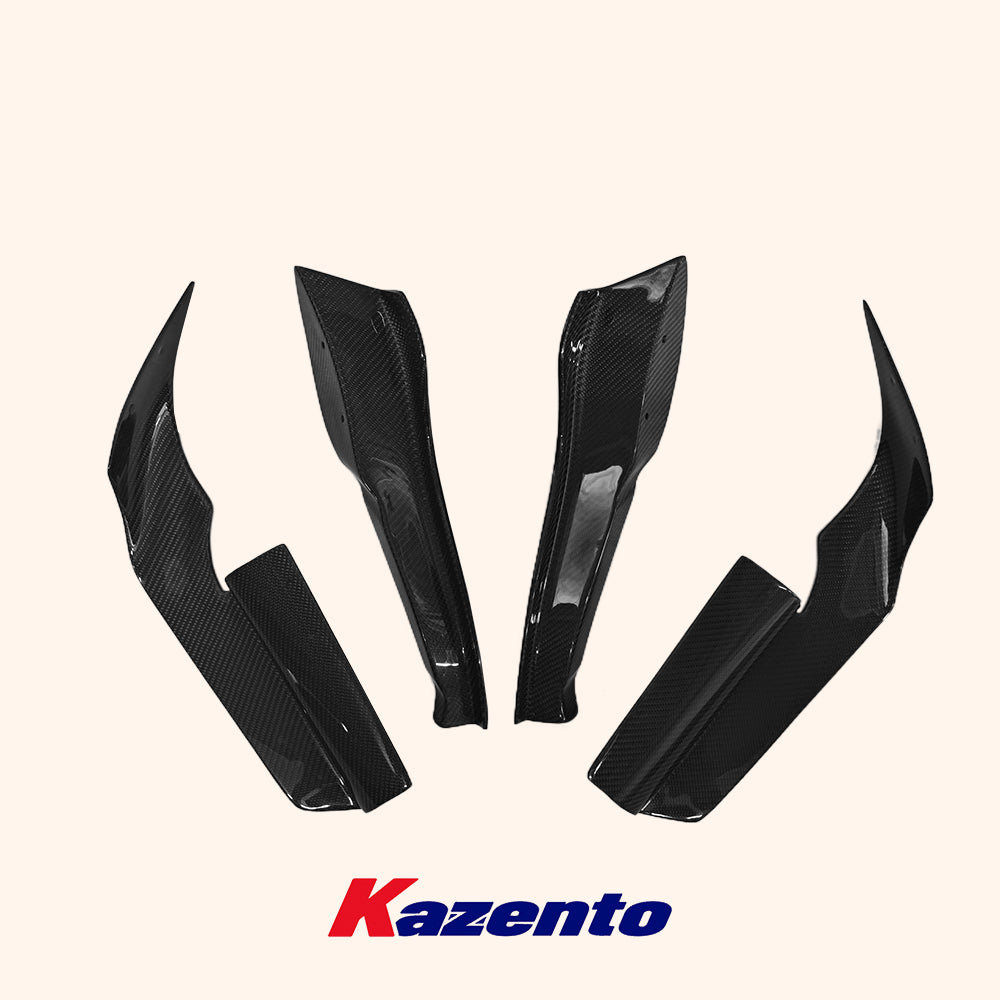 Free Shipping For Nissan Skyline R34 GTR AS Type Carbon Front Bumper Canard Side Splitter 4pcs