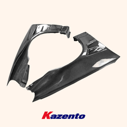 Free Shipping For Nissan Skyline R34 (GTR Only) BN Style Carbon Fiber Vented Front Fender Pairs