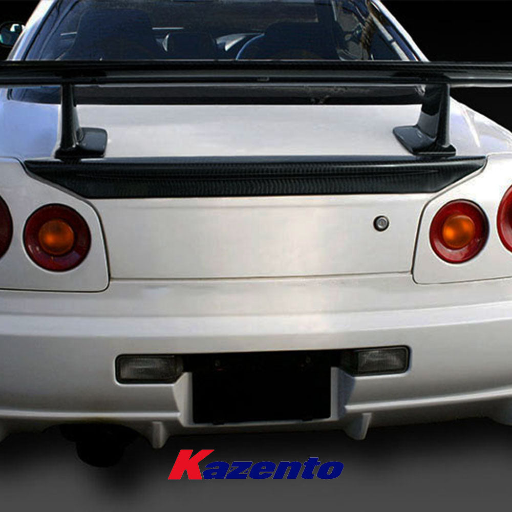 Free Shipping For Nissan Skyline R34 GTR GTT MI Style Duckbill Carbon Fiber Rear Trunk Spoiler