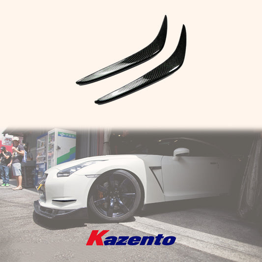 Free Shipping For Nissan R35 GTR 08-11 Pre-facelift AS Style Carbon Fiber Front Bumper Canard