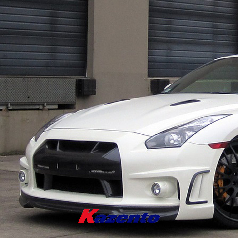 Free Shipping For Nissan R35 GTR 08-11 WD Carbon Fiber Front Bumper Center Nose Cover Grille