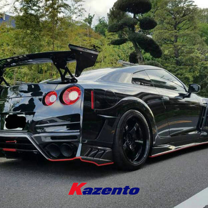 Free Shipping For Nissan R35 GTR 08-17 TS Style Carbon Fiber Rear Fender Flares Arches Add On