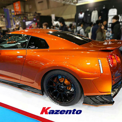 Free Shipping For Nissan R35 GTR 08-17 TS Style Carbon Fiber Rear Fender Flares Arches Add On