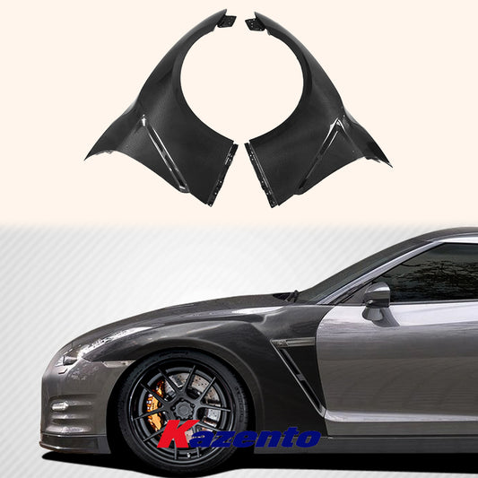 Free Shipping For Nissan R35 GTR 09-15 OE Style Carbon Fiber Front Bumper Fender Replacement