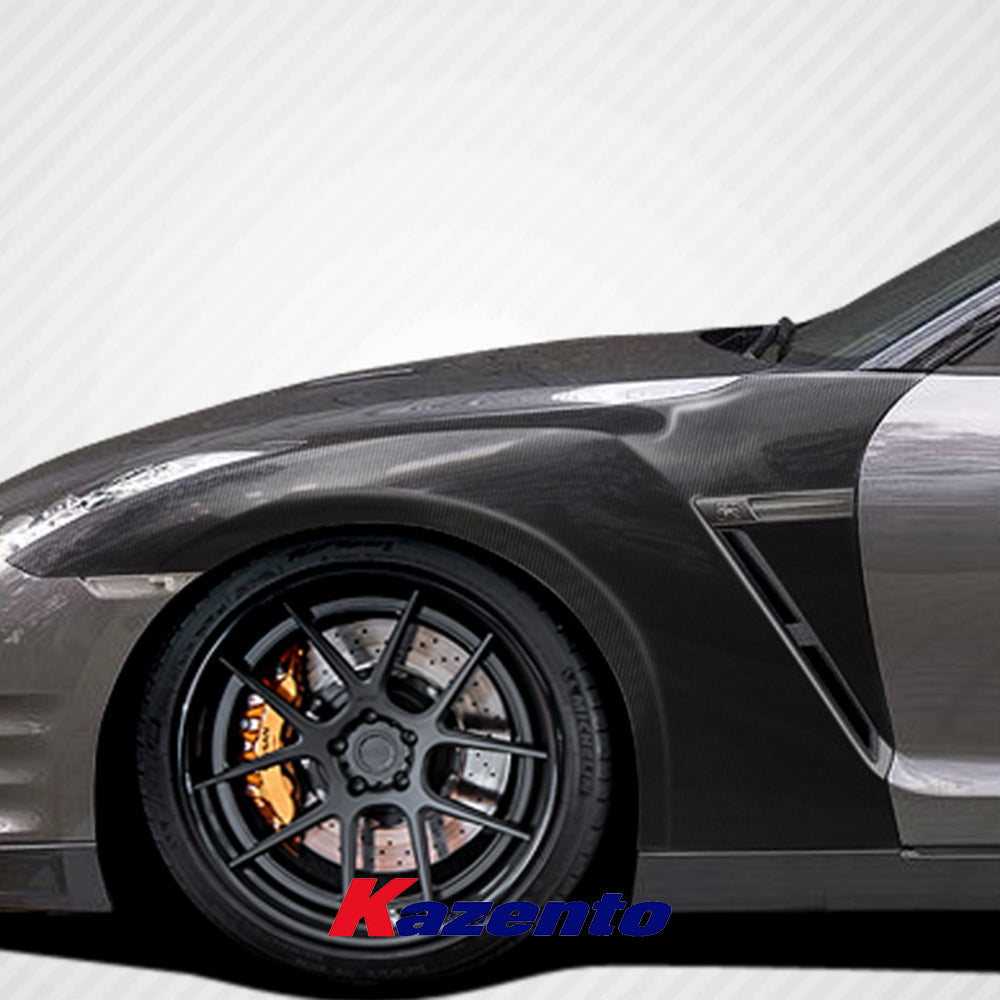 Free Shipping For Nissan R35 GTR 09-15 OE Style Carbon Fiber Front Bumper Fender Replacement