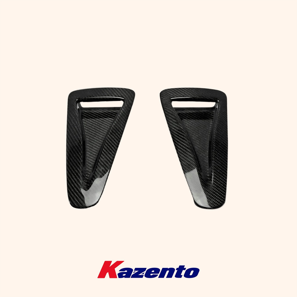 Free Shipping For Nissan R35 GTR 2008-2023 KZ Carbon Fiber Front Hood Bonnet Vents Ducts Pair