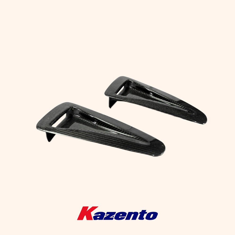 Free Shipping For Nissan R35 GTR 2008-2023 KZ Carbon Fiber Front Hood Bonnet Vents Ducts Pair