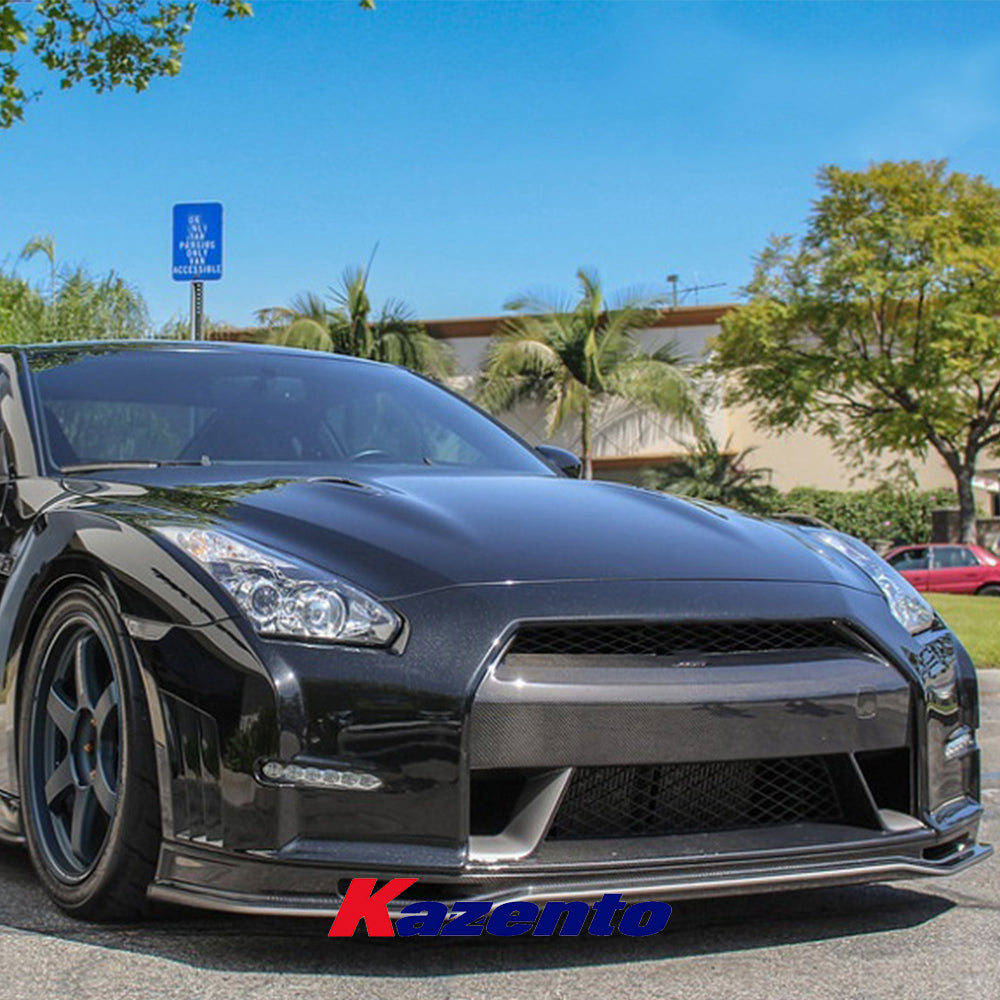 Free Shipping For Nissan R35 GTR 2013-18 OE Carbon Fiber Front Bumper Center Nose Cover Grille