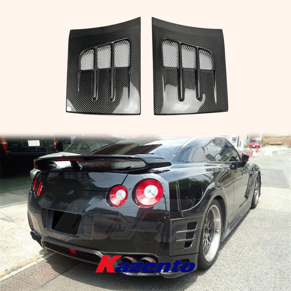 Free Shipping For Nissan R35 GTR TOPS Style Carbon Rear Fender Bumper Add On Splitter Flare