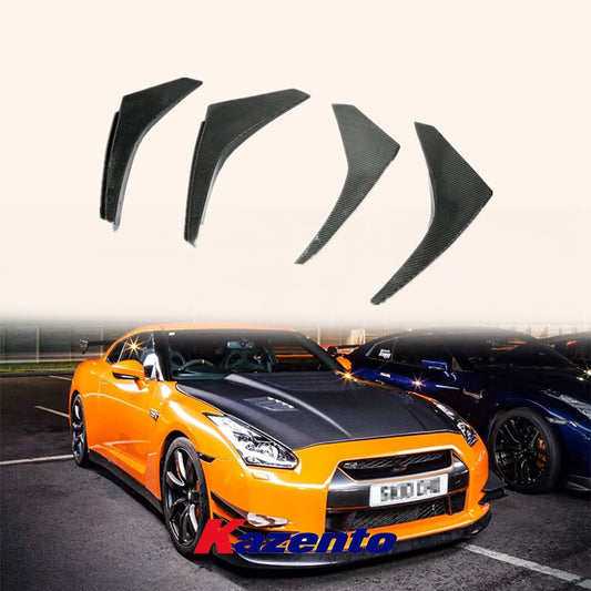 Free Shipping For Nissan R35 GTR (08-11 Early Model OE Bumper Only) Carbon Front Bumper Canard