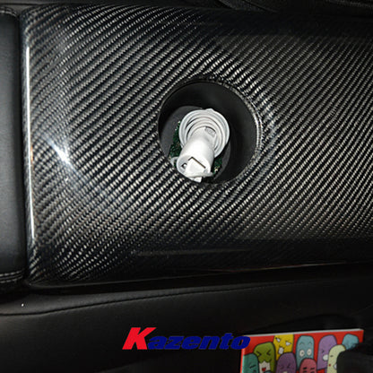 Free Shipping For Nissan R35 GTR (08-16 Only) KZ Carbon Fiber Rear Seat Arm Rest Cover Trim