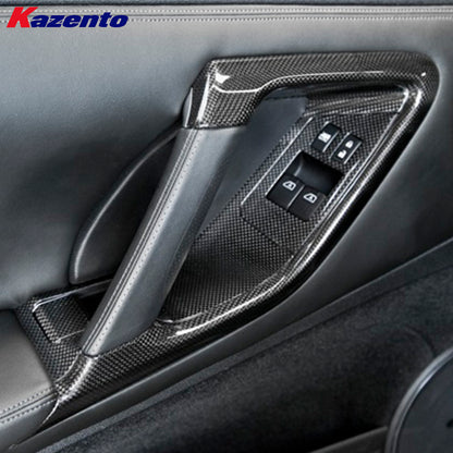 Free Shipping For Nissan R35 GTR (08-16 RHD Only) KZ Carbon Interior Door Trim Set (10 pcs)