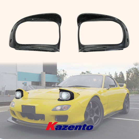 Free Shipping For Mazda RX-7 RX7 FD3S KZ Carbon Fiber Front Inner Headlight Inside Cover Trim